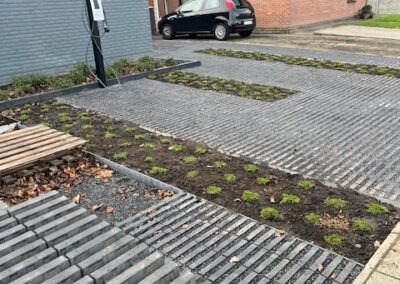 Aanleg privétuin met waterdoorlatende oprit en beplanting - Afbeelding 4